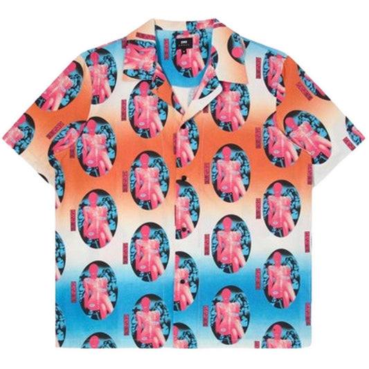 Męskie koszule codzienne Edwin - Pinku Sinema Shirt Ss - Wielokolorowe