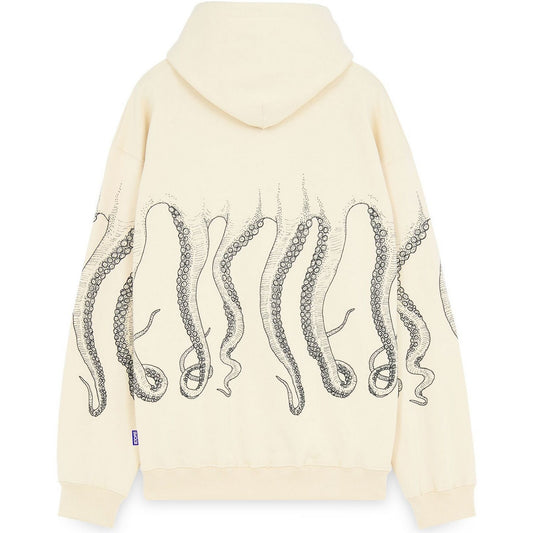 Męskie bluzy z kapturem Octopus - Bluza z kapturem Octopus Outline - Beżowy