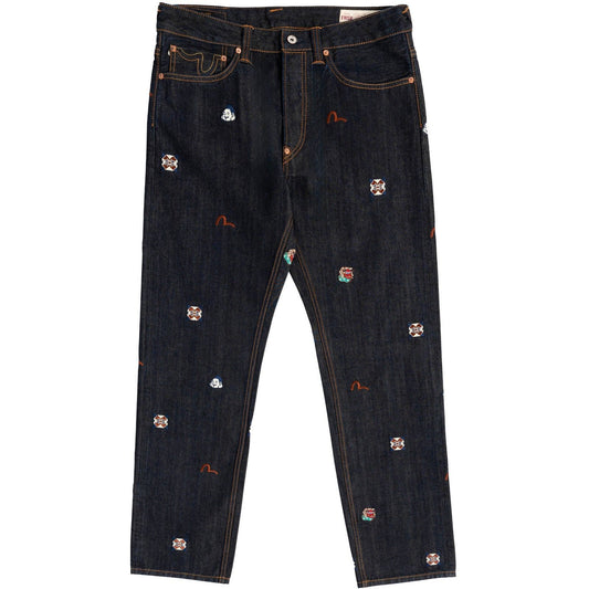 Jeans Uomo Evisu - Ht, Ao Embroidery Jeans - Blu
