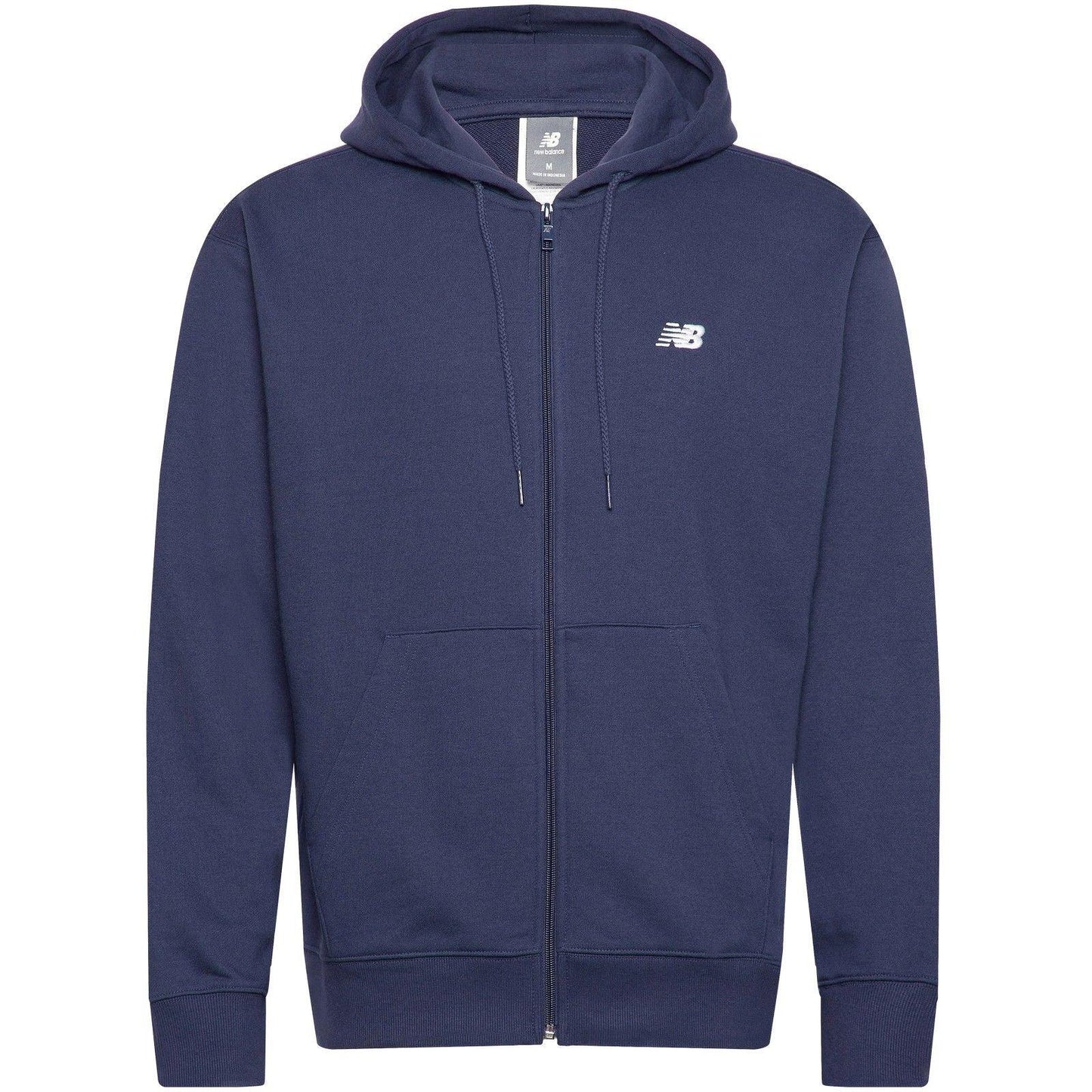 New Balance Men's Hoodies - New Balance Stacked Logo French Terry Full Zip Hoo - Blue