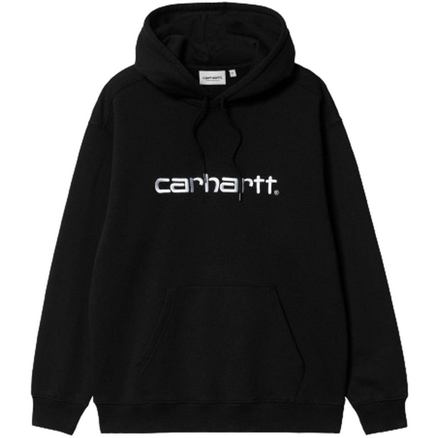 Women's Carhartt Wip Hoodies - W' Hooded Carhartt Sweatshirt - Black