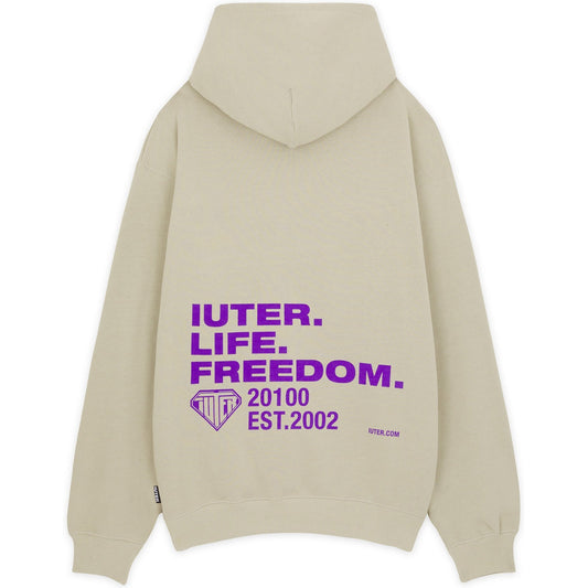 Męskie bluzy z kapturem Iuter – Freedom Hoodie – Białe