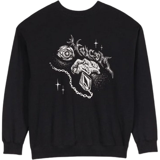 Męskie bluzy z kapturem Volcom – Recto Verso Crew – Czarne