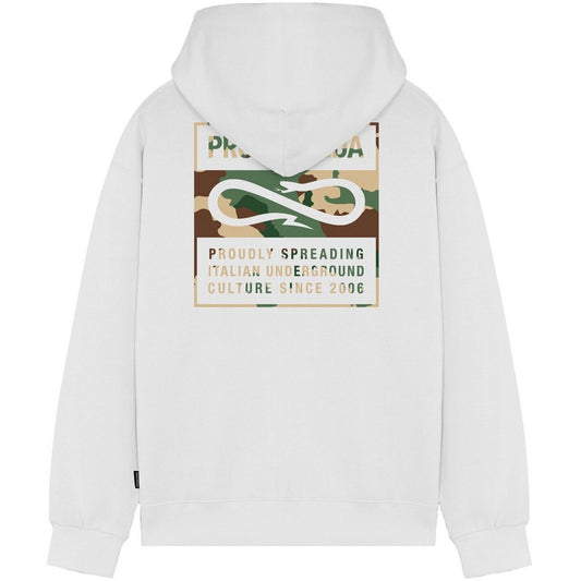 Felpe con cappuccio Uomo Propaganda - Zip Hoodie Label Camo - Bianco