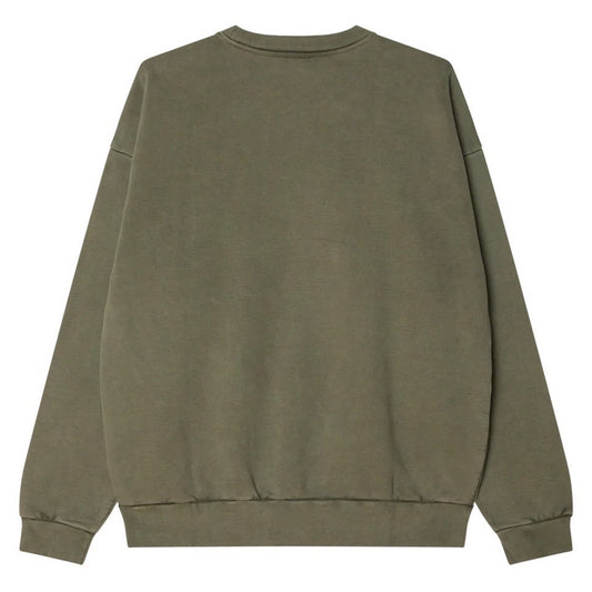 Obey Sudaderas con capucha para hombre - Forro polar con pigmentos en minúsculas - Verde