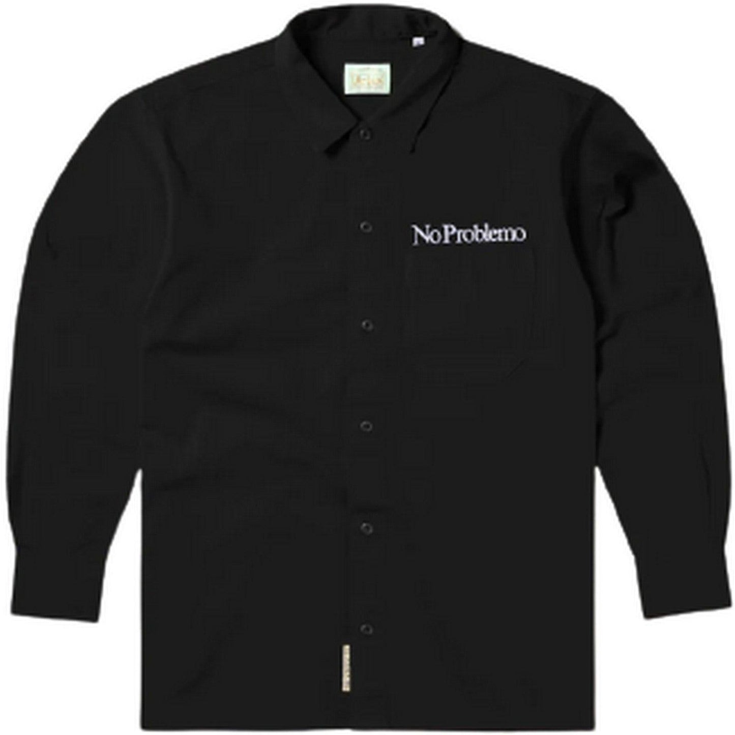 Bélier Chemises décontractées pour hommes – Chemise d'uniforme à manches longues Mini Problemo – Noir