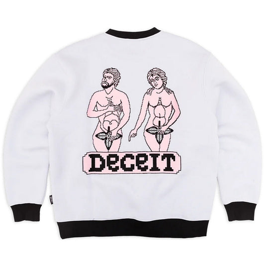 Sudaderas con capucha Deceit para hombre - Adam & Eve Crewneck - Gris