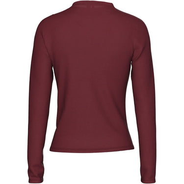 Canotte e top Donna Pieces - Pcmadison Ls Draped Top Jrs Noos Bc - Rosso