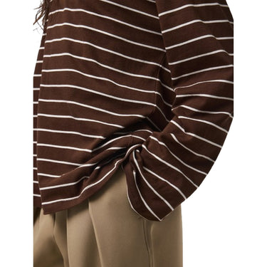T-shirt Donna Pieces - Pcsadie Ls Top Jrs Noos Bc - Marrone