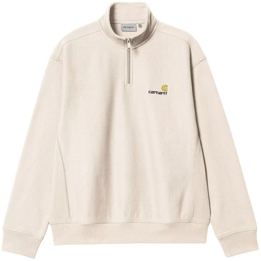 Carhartt Wip Sweats à capuche pour hommes - Sweat à demi-zip American Script - Beige