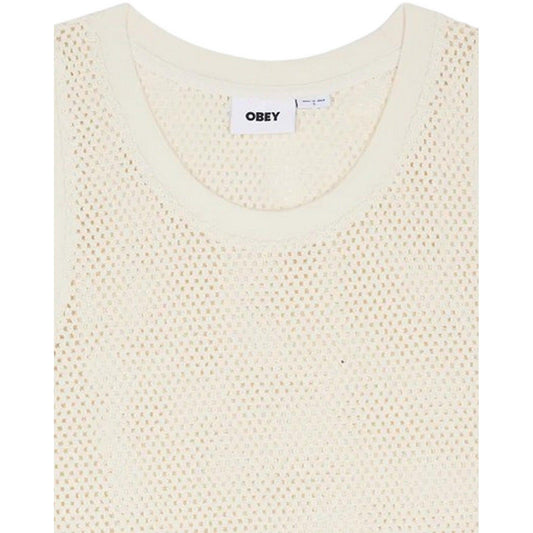 Damskie podkoszulki i bezrękawniki Obey - Obey Hudson Mesh Tank - Białe
