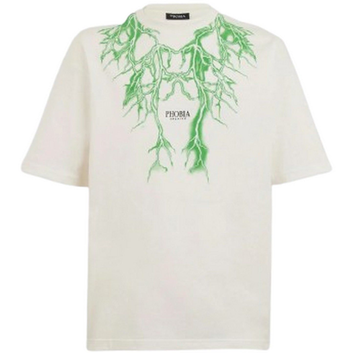 T-shirt Uomo Phobia - White Tshirt With Green Lightning - Bianco