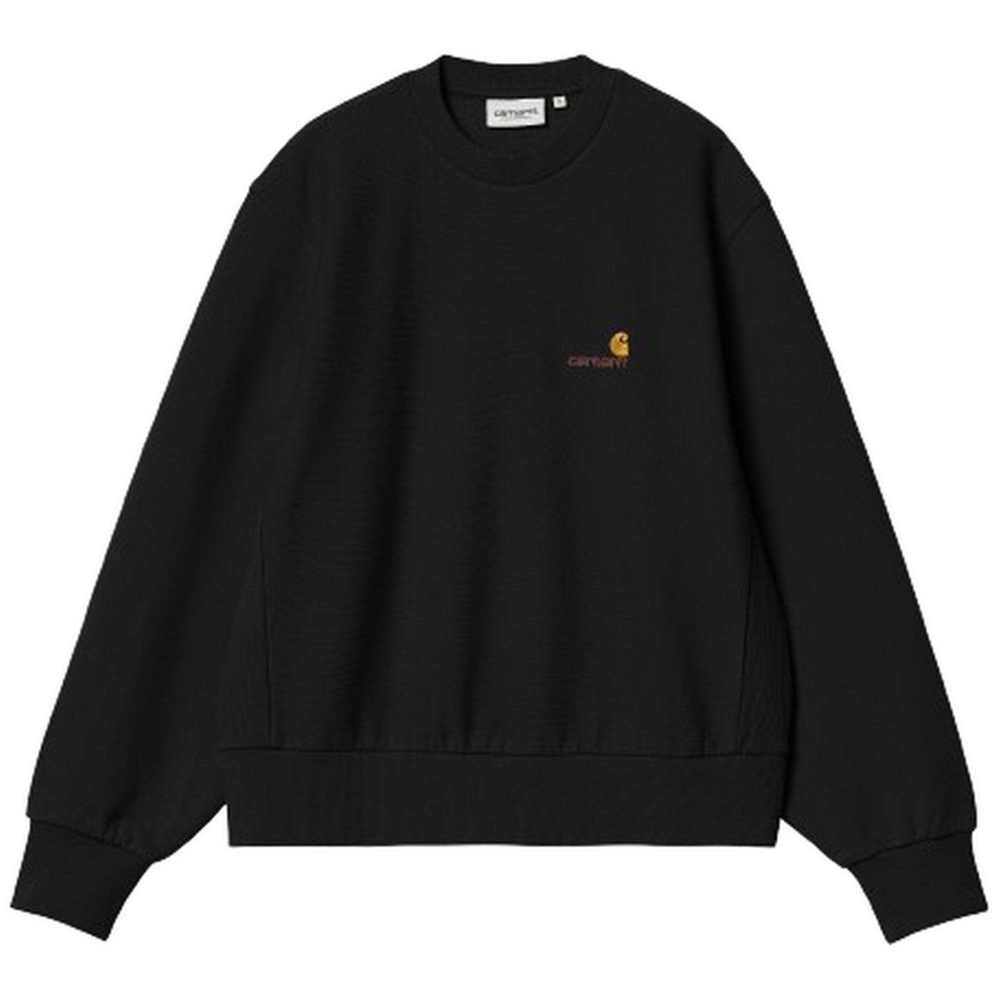 Carhartt Wip Damen-Kapuzenpullover – W' American Script Sweat – Schwarz