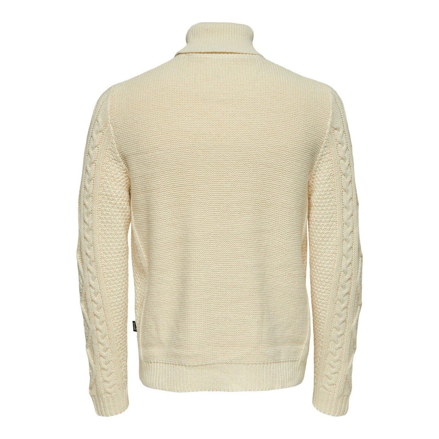 Maglioni Uomo Only & Sons - Onsrigge Reg 3 Cable Roll Neck Knit - Bianco