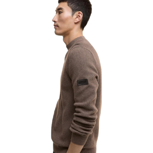 Barbour International Herrenpullover – Crawley Rundhalspullover – Beige