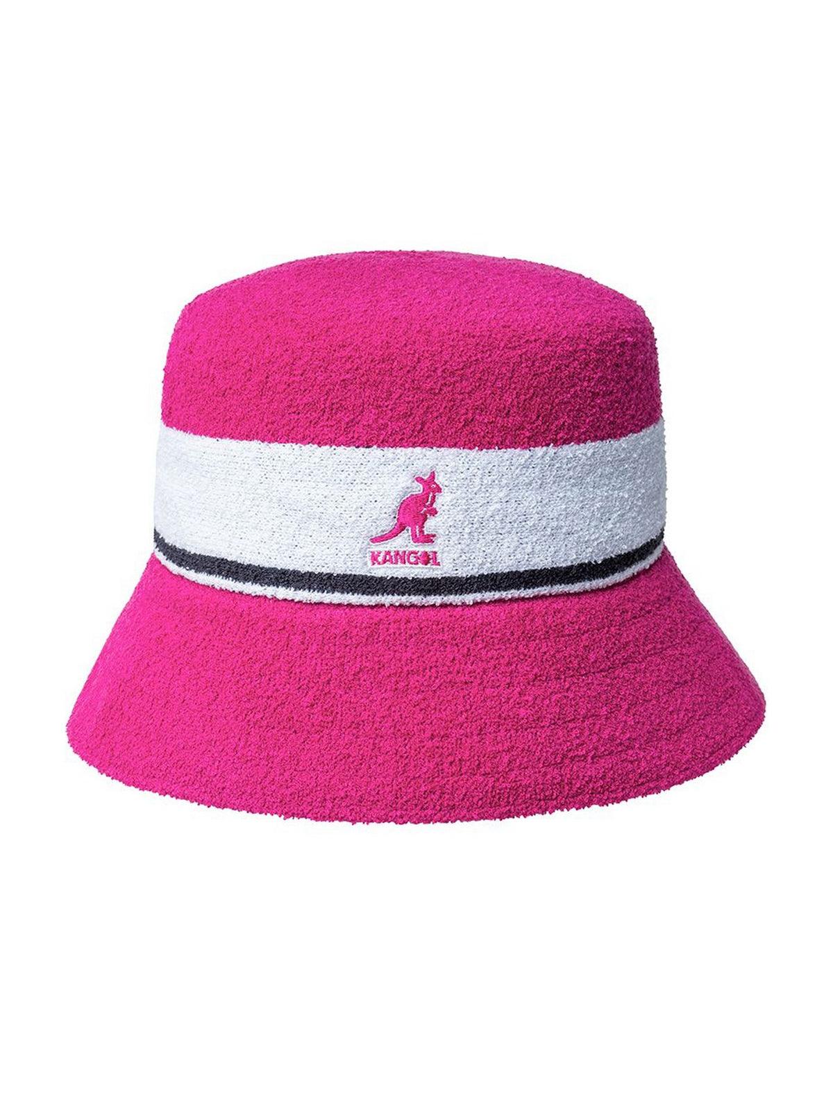 Kangol Chapeaux Seau Unisexe - Seau à Rayures Bermuda - Fuchsia