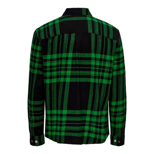 Only & Sons Freizeithemden für Herren – Onstabb Ls Heavy Check Rlx Shirt C12 – Grün