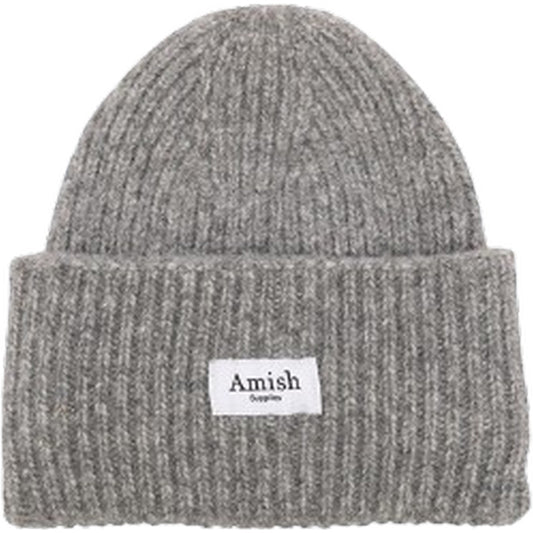 Unisex Amish Strickmützen – Unisex Beanie – Grau