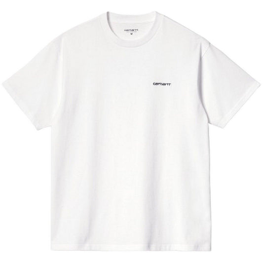 Carhartt Wip T-shirt pour hommes - T-shirt brodé Script S/S - Blanc