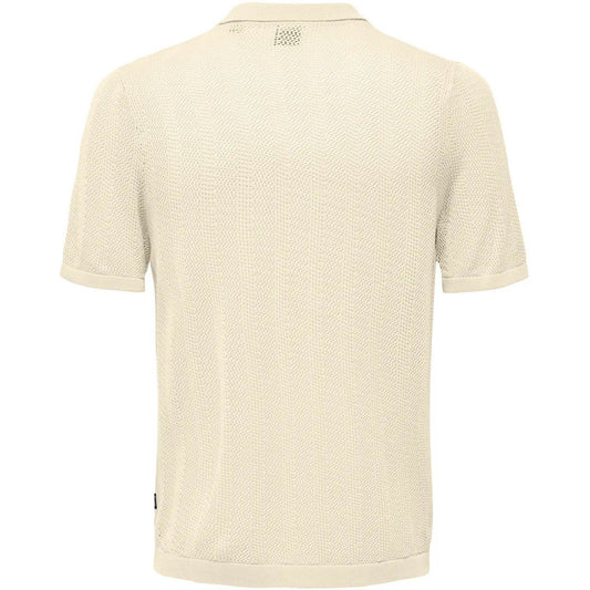 Cardigan Uomo Only & Sons - Onsdiego Reg 12 Ss Resort Shirt Knit - Bianco