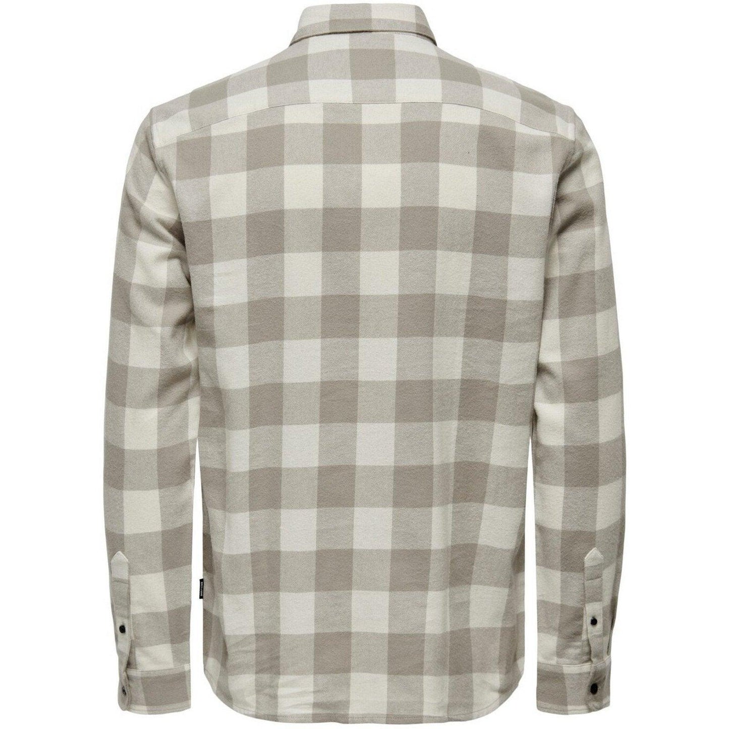 Only & Sons Freizeithemden für Herren – Gudmund Life Ls Checked Shirt Noos – Weiß