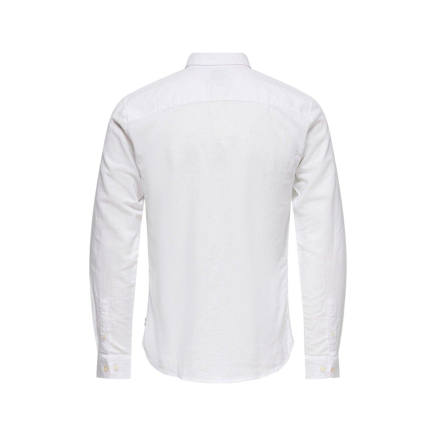 Camicie casual Uomo Only & Sons - Onscaiden Life Ls Solid Linen Shirt Noos - Bianco