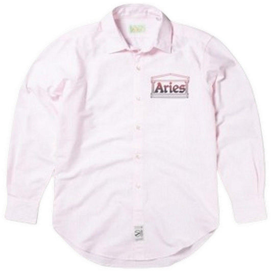 Koszule codzienne Aries unisex - koszula w paski Oxford - różowe