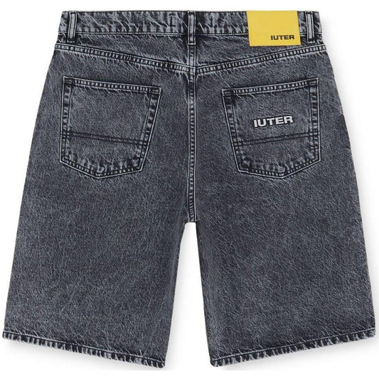 Iuter Bermudas para hombre - Shorts vaqueros sueltos - Gris
