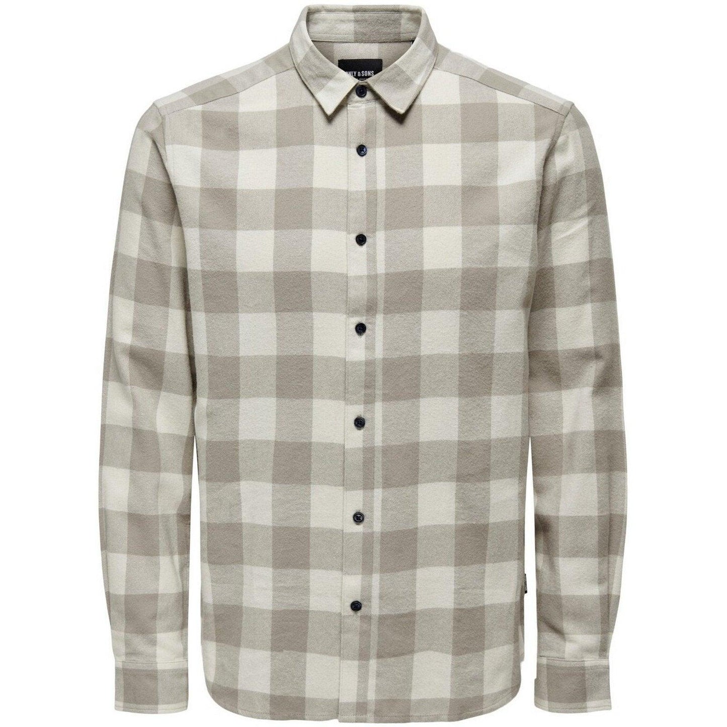 Only & Sons Freizeithemden für Herren – Gudmund Life Ls Checked Shirt Noos – Weiß