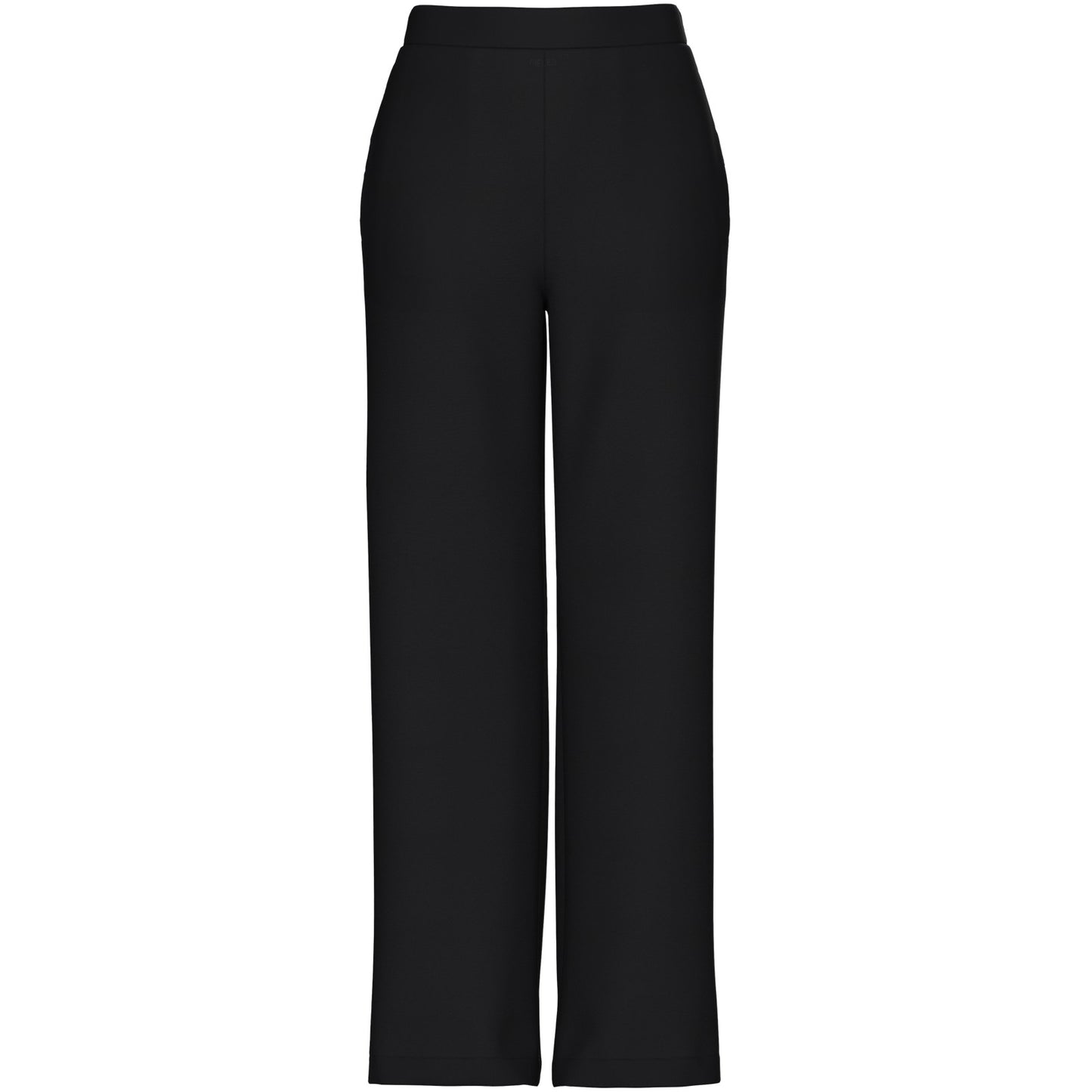 Pantaloni Donna Pieces - Pcbozzy Hw Wide Plain Pant Noos Bc - Nero