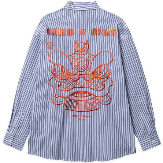 Camicie casual Uomo Woodbird - Wbbrooks Lion Shirt - Celeste