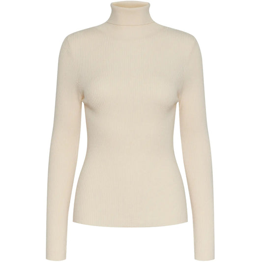 Maglie Donna Pieces - Pcmira Ls Rollneck Knit Noos Bc - Beige