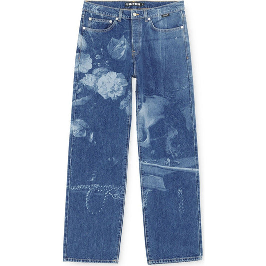 Iuter Jeans pour hommes - Pantalon en denim ample Still Life - Bleu