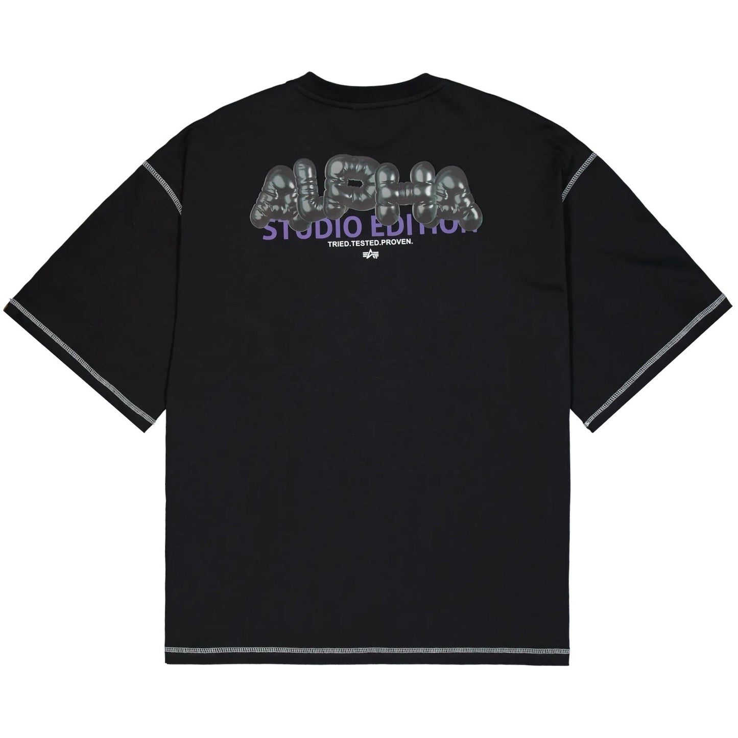 T-shirt Uomo Alpha Industries - Studio Bubble T BP - Nero