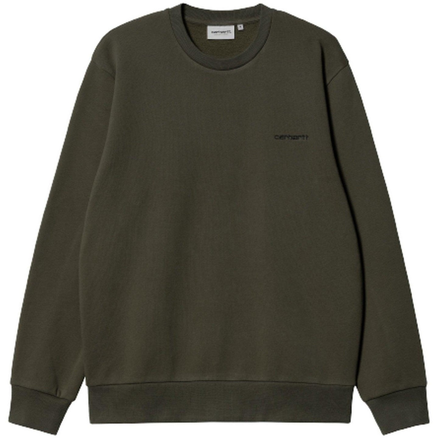 Felpe senza cappuccio Uomo Carhartt Wip - Script Embroidery Sweat - Verde