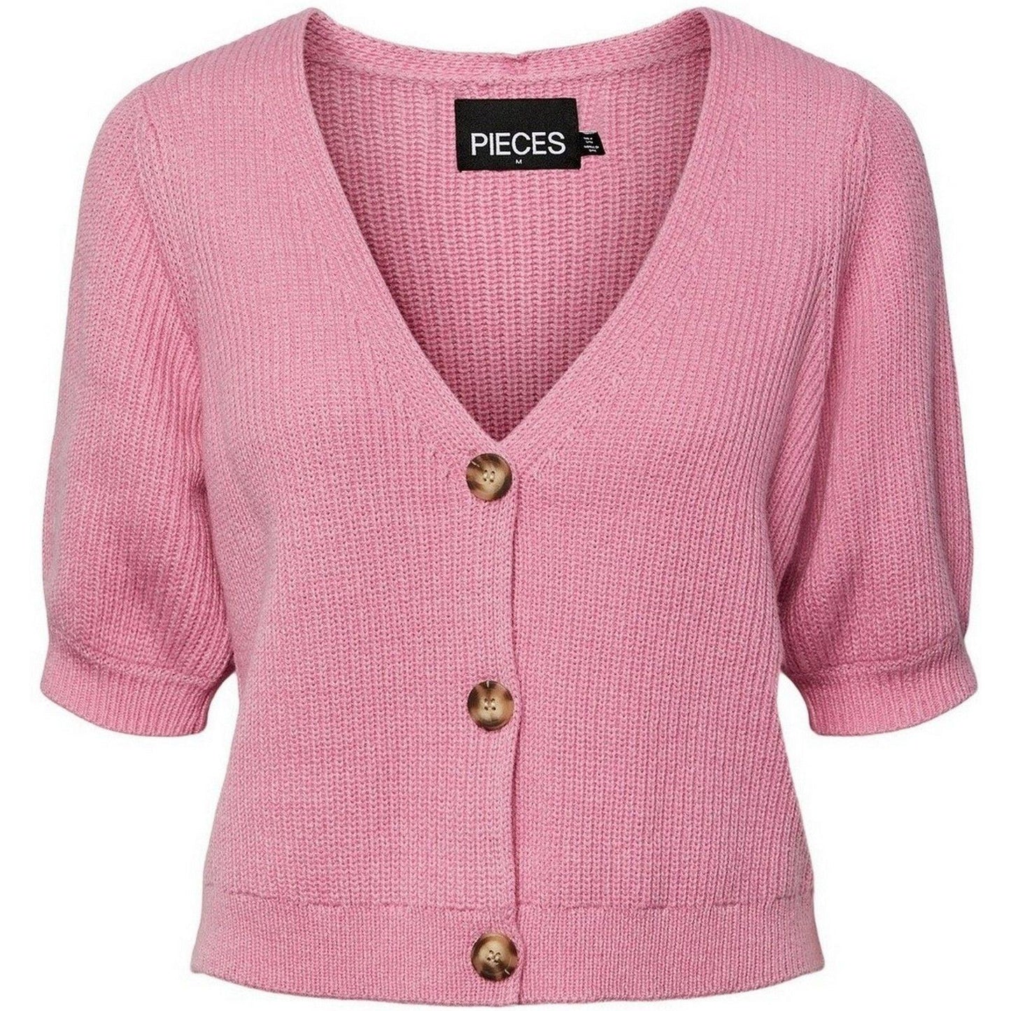 Cardigan Donna Pieces - Pcosilla 2/4 Knit Cardigan Noos Bc - Rosa