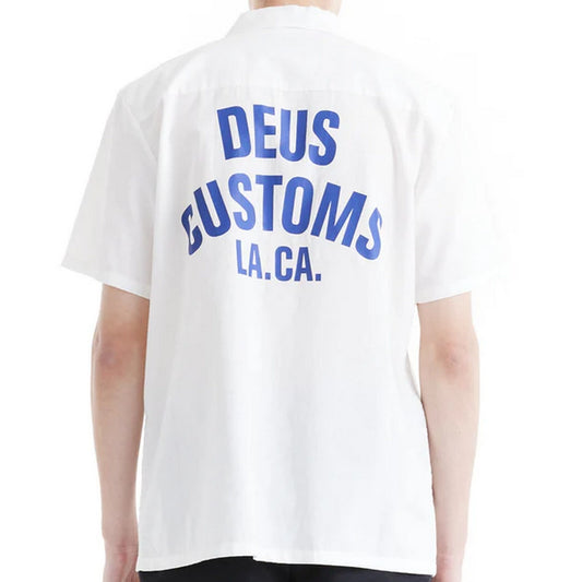 Camicie casual Uomo Deus Ex Machina - Forecourt Shirt - Bianco