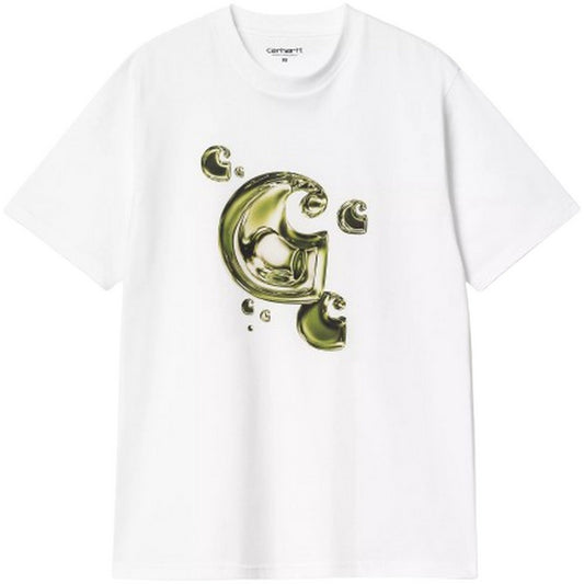 Camiseta Carhartt Wip para hombre - S/S Solar Chrome C-Logo - Blanco