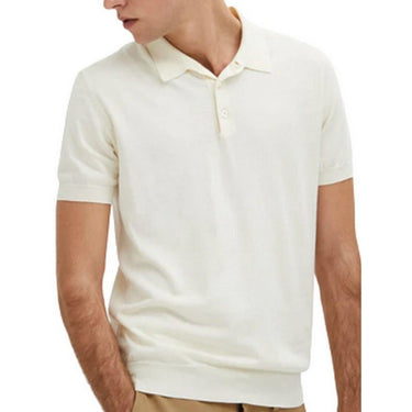 Baracuta Polo pour hommes - SS Polo Knit Cotton Garment Dyed - Ivoire