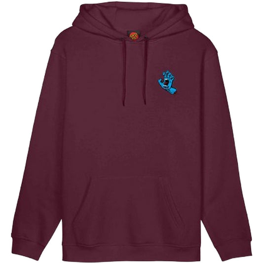 Sweats à capuche pour garçons Santa Cruz - Screaming Hand Chest Hood - Bordeaux