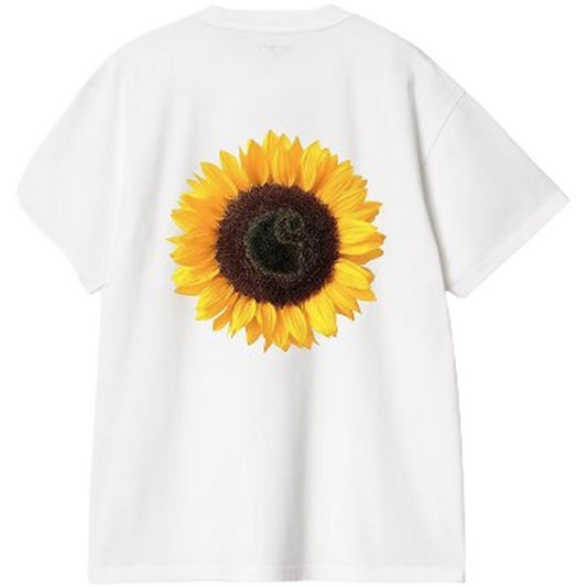 T-shirt Uomo Carhartt Wip - S/S Sunflower T-Shirt - Bianco