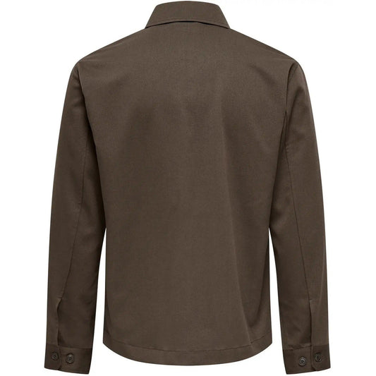 Camicie casual Uomo Only & Sons - Onsmiro Reg 0346 Overshirt Frml - Marrone