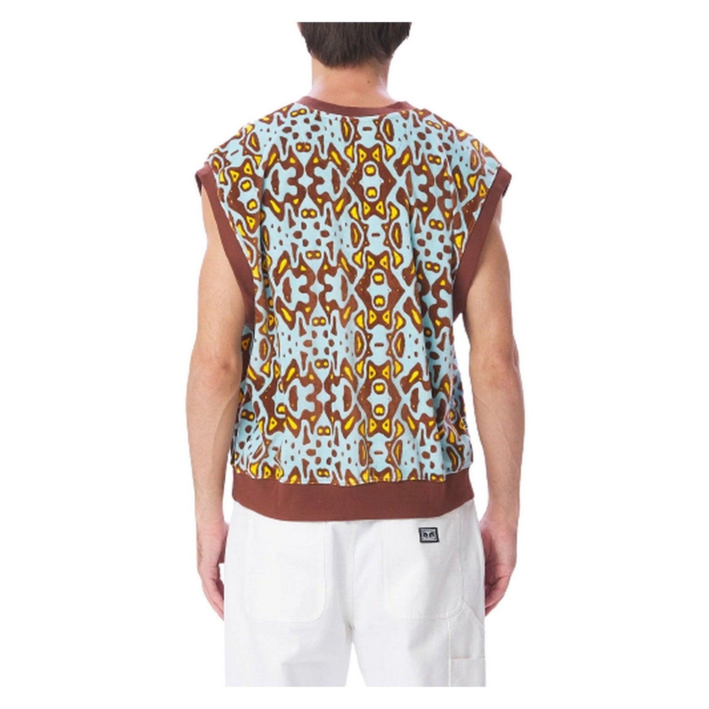 Obey Men's Vest - Odessa Velor Vest Fleece - Brown