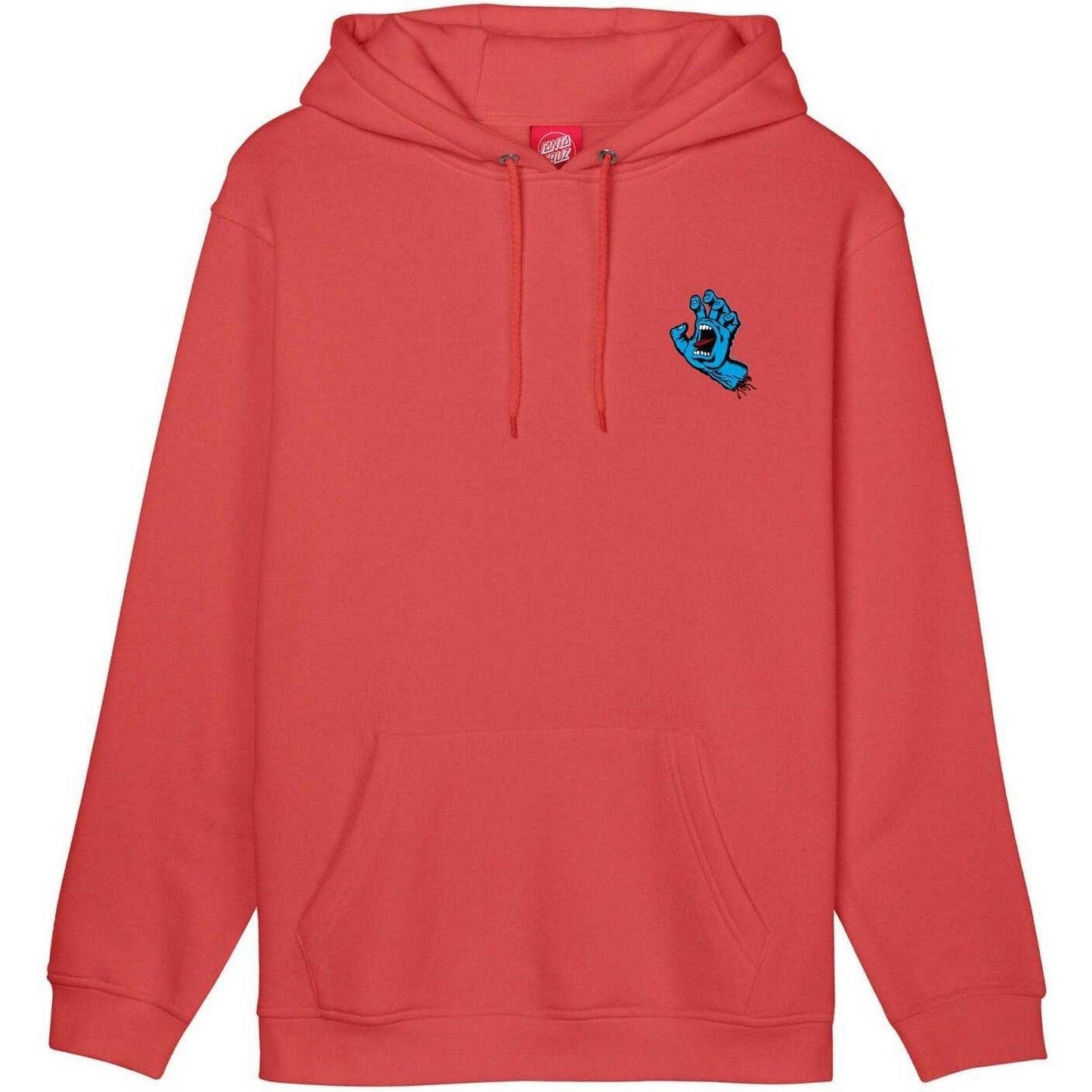 Sweats à capuche pour hommes Santa Cruz - Capuche poitrine Screaming Hand - Rose