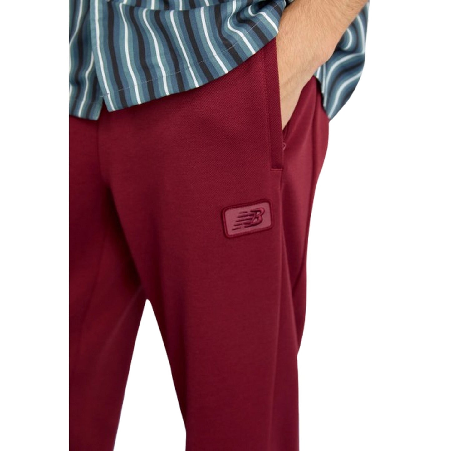 Pantalones New Balance para hombre - Pantalón deportivo de piqué Post Season - Burdeos