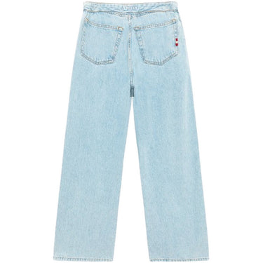 Damskie jeansy Amish – Roll Up – Niebieskie