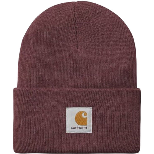Carhartt Wip Bonnets tricotés unisexes - Chapeau de montre en acrylique - Bordeaux