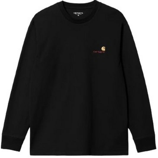 Carhartt Wip Chemises à manches longues pour hommes - T-shirt L/S American Script - Noir