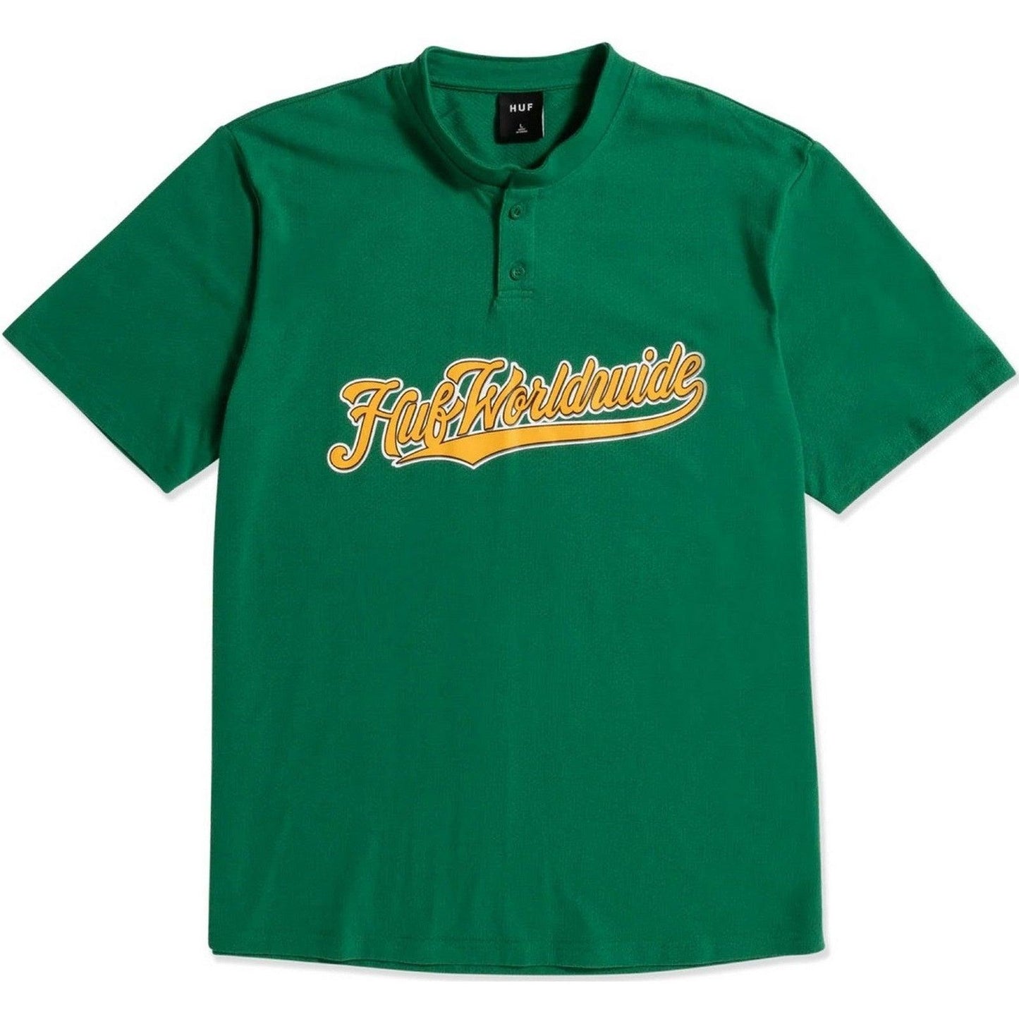 Camicie casual Uomo Huf - Harlan Baseball Henley - Verde