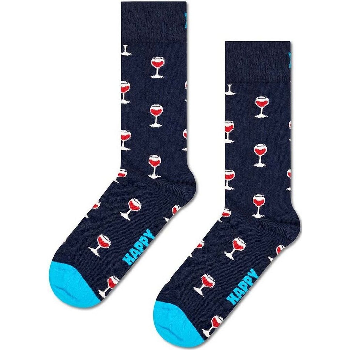 Chaussettes Happy unisexes - Chaussette verre de vin - Bleu